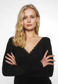 Anna Field T-Shirt À Manches Longues - Black -Hauts Boutique 0028a219b8b74568a76b6574379496b9