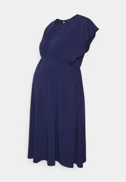 Fit And Flare Flowy Dropped Shoulder - Robe En Jersey - Dark Blue -Hauts Boutique 04d7e9d7a98d47c4a9fd90efc04acbf5