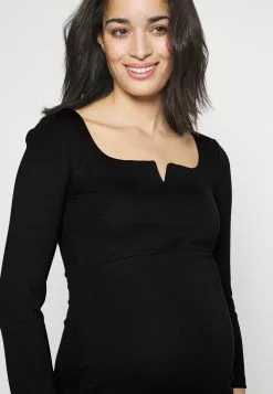 Notch Neckline Midi Dress - Robe En Jersey - Black -Hauts Boutique 08d9c5edccaa40e9a1279899f7800784