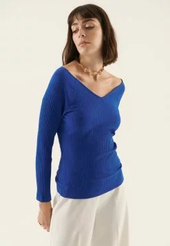 Anna Field 2-Pack - T-Shirt À Manches Longues - Blue/Mottled Grey -Hauts Boutique 10c1f79a548847f2babf06d8131d13b9