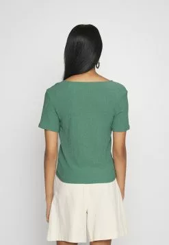 T-Shirt Basique - Dark Green -Hauts Boutique 12b33886a654495a88cd033d578e0bce