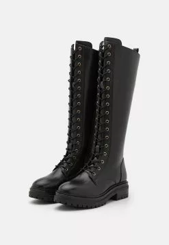 Leather - Bottes À Lacets - Black -Hauts Boutique 158dcbde140a4337bffd17134a88d0ff