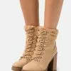 Anna Field Leather - Bottines À Lacets - Beige