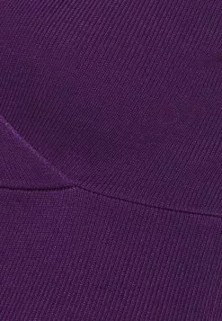 V Ausschnitt Mini Bodycon Ripp Strickkleid - Robe Pull - Purple -Hauts Boutique 18a6b279dc144692a4478c3b45b4e82d
