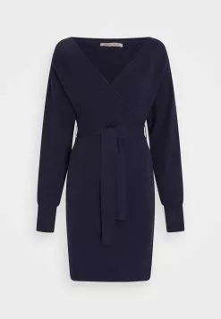 Anna Field Wrap V Ausschnitt Mini Strickkleid Mit Gürtel - Robe Fourreau - Dark Blue -Hauts Boutique 1d7c577ba881440b83d34cee1185bf25