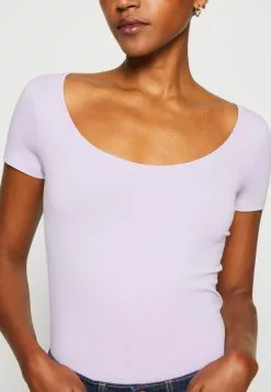 Anna Field 3 Pack - T-Shirt Basique - Purple/White/Mottled Light Grey -Hauts Boutique 1f483857cf7744369dc2877f48713854