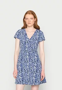 Anna Field Robe De Jour - Blue/White/Multi Coloured