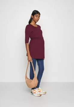 Flare Top - T-Shirt À Manches Longues - Dark Red -Hauts Boutique 208f7d924943429aae74948598220143