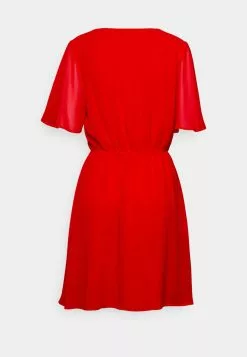 Anna Field V-Neck Sleeve Dress - Robe De Jour - Dark Red -Hauts Boutique 20d6f0805dec40a597f39a9ab24a3fbf