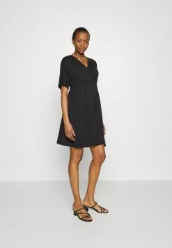 Short Sleeves Flared Mini Dress - Robe En Jersey - Schwarz -Hauts Boutique 233b4124c0c84c3f82c01f831d15a4ca