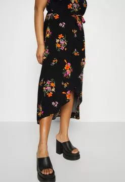 Wrap Dress High Low Hem - Robe De Jour - Black -Hauts Boutique 242557d0428e4e0096158a3046d02a42