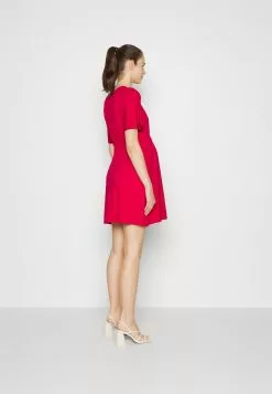 Short Sleeves Flared Mini Dress - Robe En Jersey - Red -Hauts Boutique 26870fe460da45eeb099e7f140158054