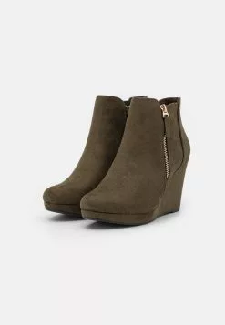 Bottines À Plateau - Khaki -Hauts Boutique 27f3ff99d2fb4babbdf96ca6e72200cd
