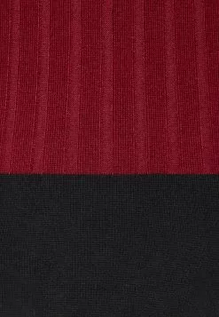 Anna Field Crew Ausschnitt Ripp Top Bodycon Mini Strickkleid - Robe Fourreau - Dark Red/Black -Hauts Boutique 2f9d25d4989343539e160afa57d5972f