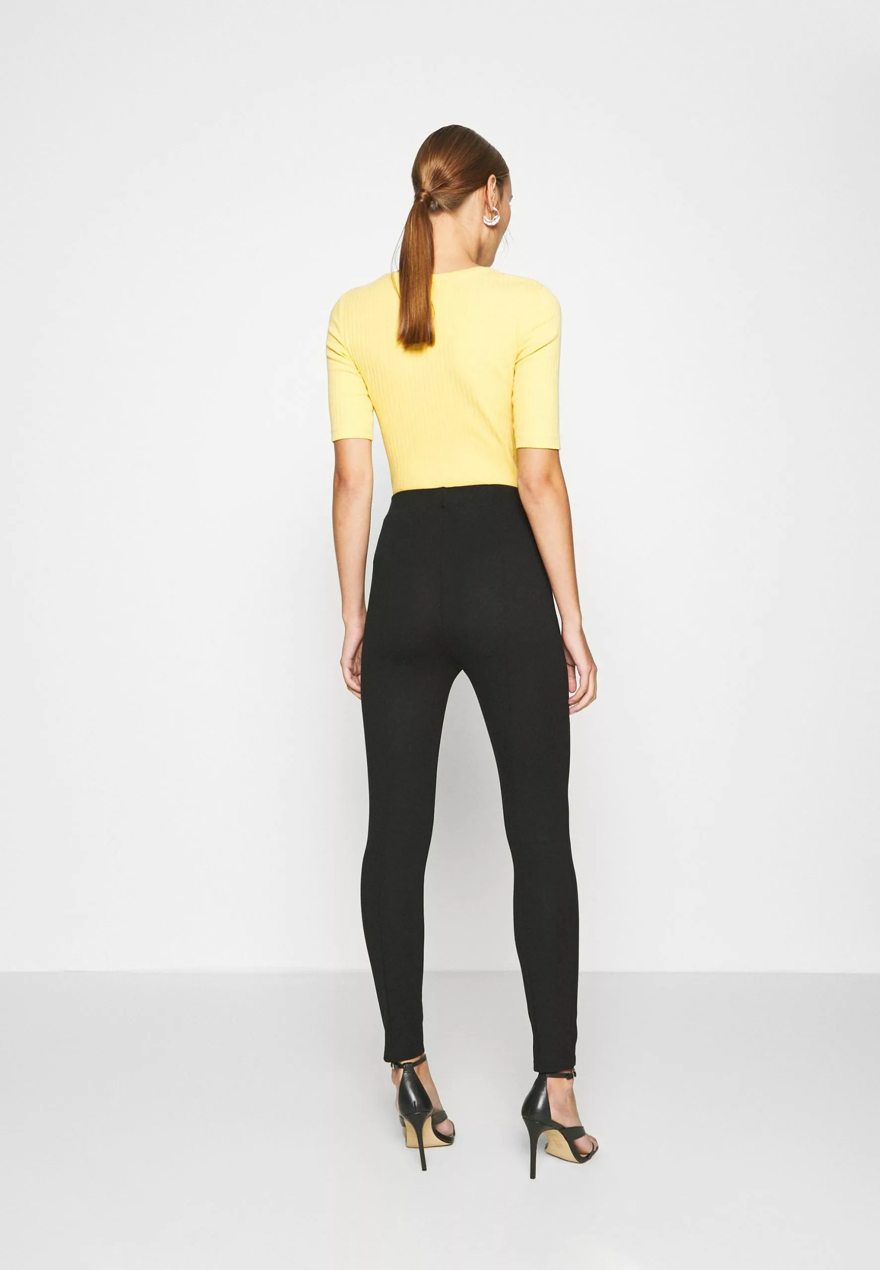 Anna Field Punto Leggings With Button Detail - Legging - Black 3 Anna Field Punto Leggings With Button Detail - Legging - Black – Image 3
