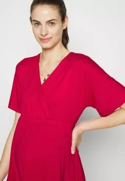 Short Sleeves Flared Mini Dress - Robe En Jersey - Red -Hauts Boutique 3b211351eb804828a5f9f2effa34d5c9