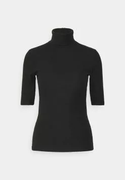 Slim Turtleneck Half Sleeves - T-Shirt Basique - Black -Hauts Boutique 3c572c1c90104f2aa65a3261b210f3ad