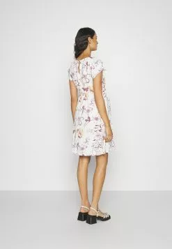 Fit And Flare Flowy Dropped Shoulder - Robe En Jersey - Beige/Lilac -Hauts Boutique 479ef53c391c4d9a9d93e26e616c95fa