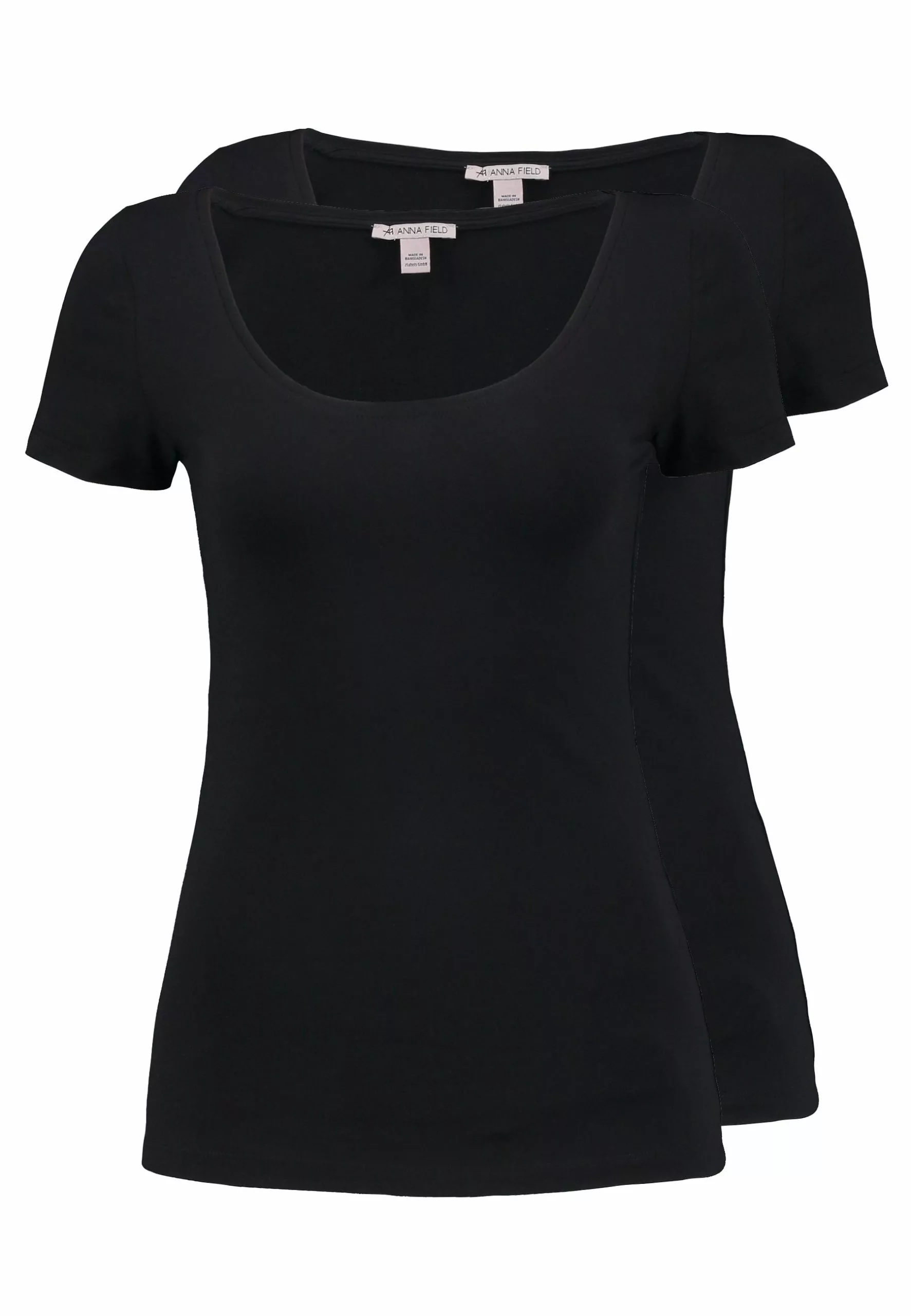 Anna Field 2 Pack - T-Shirt Basique - Black 1 Anna Field 2 Pack - T-Shirt Basique - Black