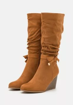 Anna Field Bottes Compensées - Cognac -Hauts Boutique 495d5be1137e42ae81b394ef9cfff13c