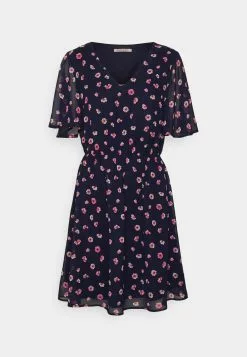 Anna Field V-Neck Sleeve Dress - Robe De Jour - Dark Blue/Pink -Hauts Boutique 4d4f150c13af482a9764e57a81daf67b