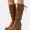 Anna Field Bottes Compensées - Cognac