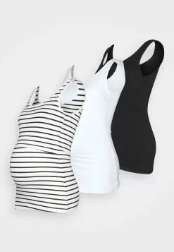 3 Pack - Débardeur - Black/White/Multi-Coloured -Hauts Boutique 500afbc296d74765860feb86a9fbc1ae
