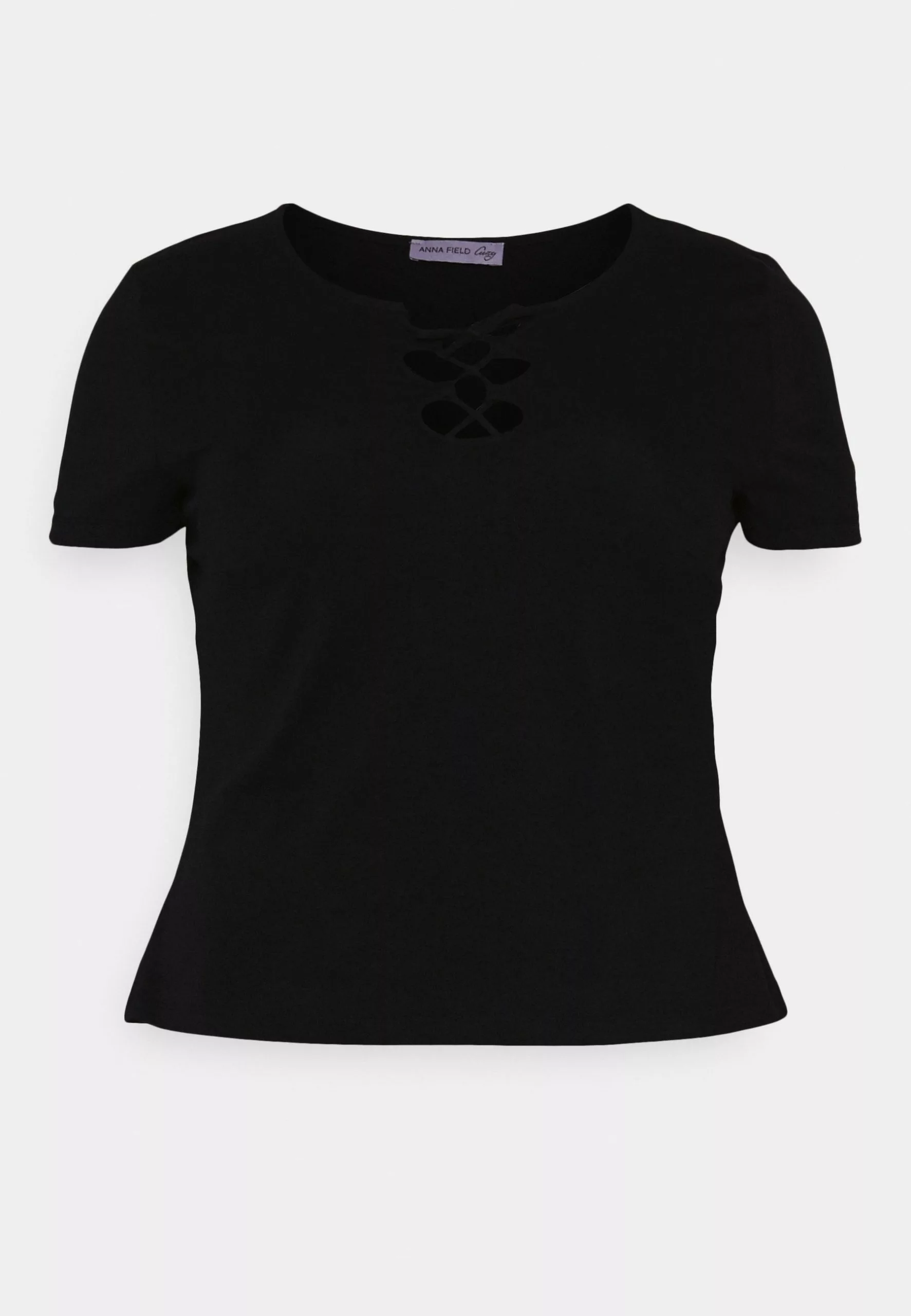 Curvy Front Lace - T-Shirt Basique - Black 4 Curvy Front Lace - T-Shirt Basique - Black – Image 4