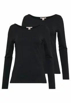 Anna Field 2 Pack - T-Shirt À Manches Longues - Black