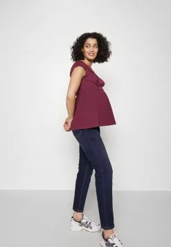 Maternity Baby Doll Nursing Tee - T-Shirt Imprimé - Dark Red -Hauts Boutique 654654c9c79f42628a0b8cffe48c3576