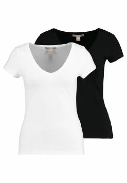 2 Pack - T-Shirt Basique - Black/White