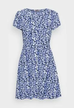 Anna Field Robe De Jour - Blue/White/Multi Coloured -Hauts Boutique 768afe1ae2144906b89263cb65a60345