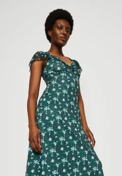 Anna Field Robe En Jersey - Green/Multi Coloured -Hauts Boutique 7c2a7e8825de44368b0af6927b101d00