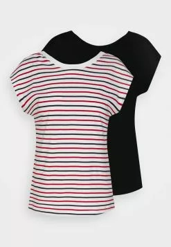 Anna Field 2 Pack - T-Shirt Imprimé - White/Multi-Coloured/Black -Hauts Boutique 80222f20002443b3b42b63bd2d444911