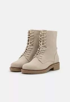 Leather - Bottines À Lacets - Beige -Hauts Boutique 97d87f407de84349a905a12aa98120ee