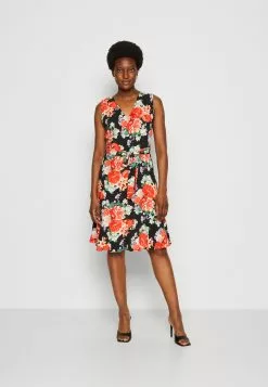 Anna Field Robe De Jour - Black/Red