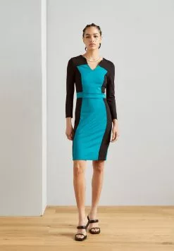 Anna Field Robe En Jersey - Black/Dark Green -Hauts Boutique 9d999fd459b042e8830acf5982f327b7