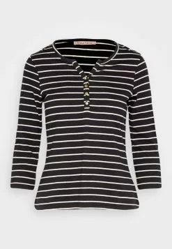 Anna Field T-Shirt À Manches Longues - Black White -Hauts Boutique a064cc619109489da007a4a558ea6ba5