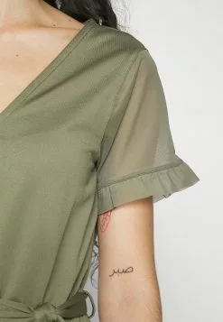 Robe En Jersey - Olive -Hauts Boutique a6768cd7c3fd4380bf232c53cbb8e53a