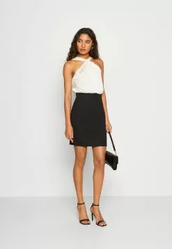 Anna Field Robe En Jersey - Off White/Black -Hauts Boutique a79ea9cb088d45d7bf1f90a4bbf71ef2