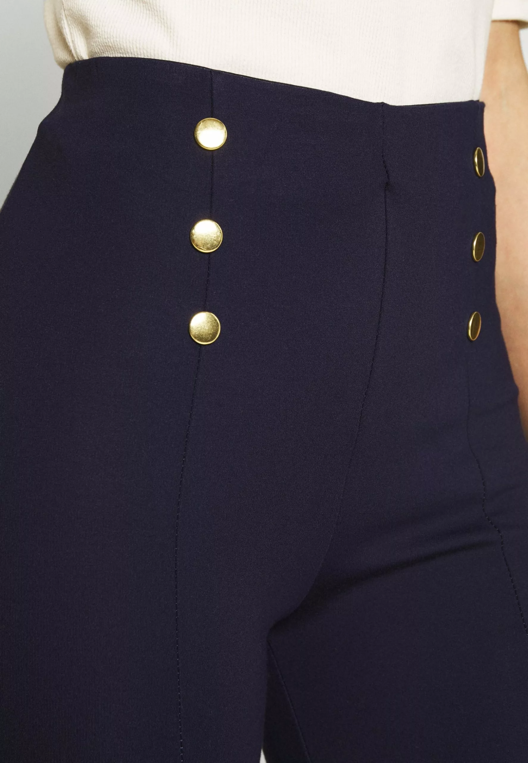 Anna Field Punto Leggings With Button Detail - Legging - Dark Blue 6 Anna Field Punto Leggings With Button Detail - Legging - Dark Blue – Image 6