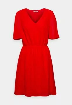 Anna Field V-Neck Sleeve Dress - Robe De Jour - Dark Red -Hauts Boutique a9a2023bf18245a081909e1676b772a5