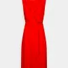 Anna Field Volant Midi Dress - Robe De Jour - Red