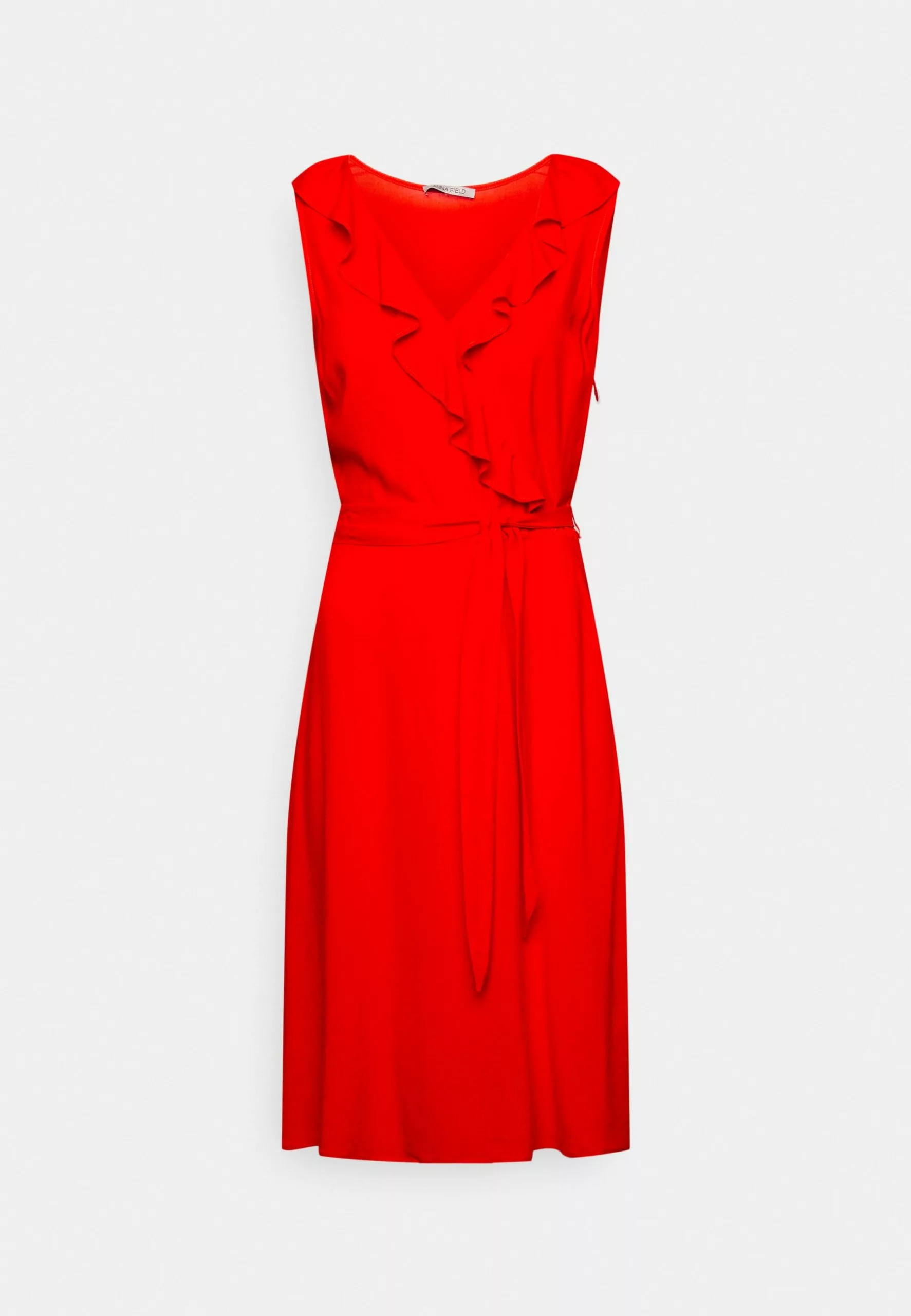 Anna Field Volant Midi Dress - Robe De Jour - Red 1 Anna Field Volant Midi Dress - Robe De Jour - Red