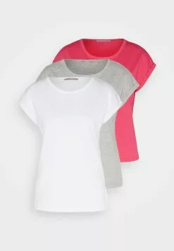 Anna Field 3 Pack - T-Shirt Basique - White/Mottled Light Grey -Hauts Boutique ab30f323e554475493e17eab6c1941e9