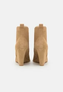 Anna Field Leather Winter Boot - Bottines À Talons Hauts - Beige -Hauts Boutique b1612bf859ea4974a312097f2650d66b