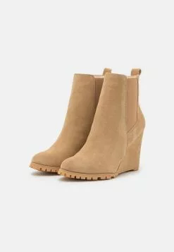 Anna Field Leather Winter Boot - Bottines À Talons Hauts - Beige -Hauts Boutique b2fb6d53f58b49a59422c079a7a9f598