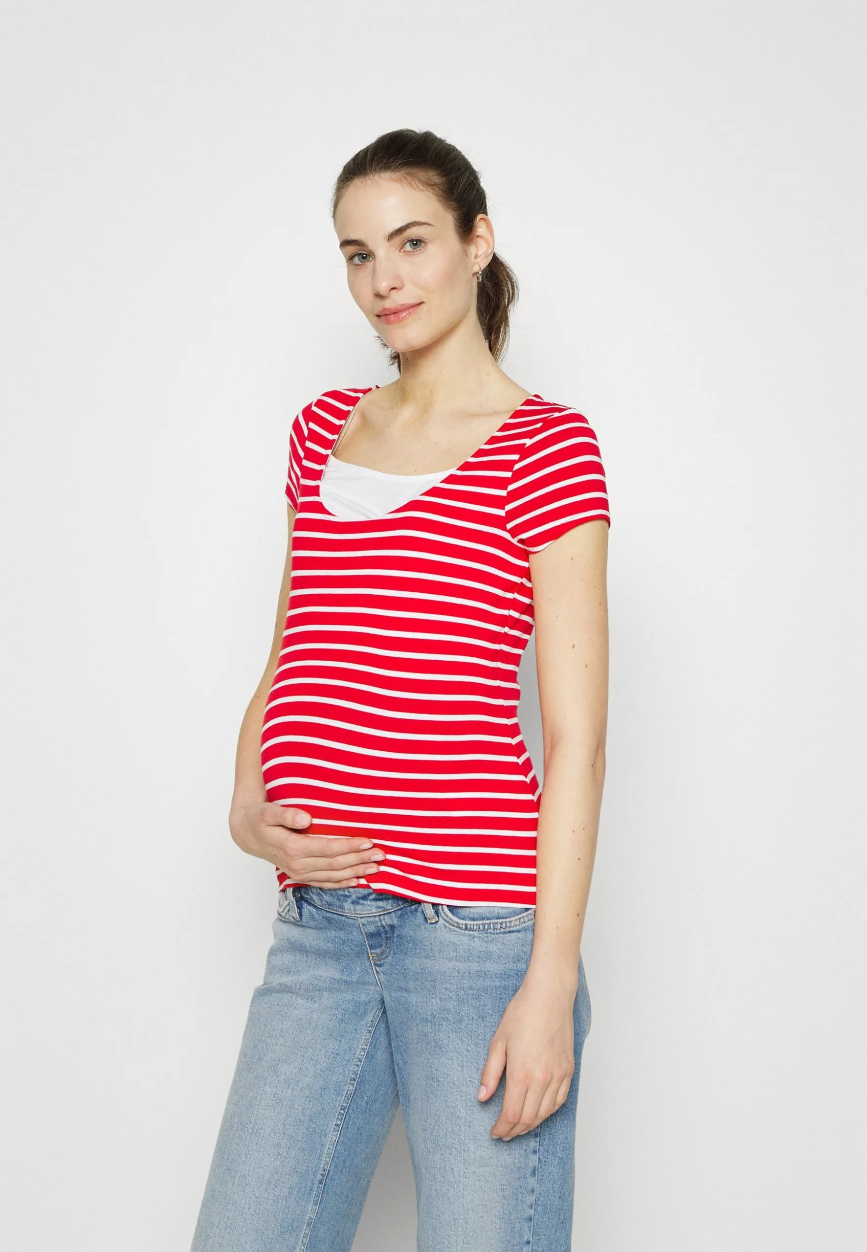 Maternity Double Layer Nursing - T-Shirt Imprimé - Dark Red / Multicoloured 1 Maternity Double Layer Nursing - T-Shirt Imprimé - Dark Red / Multicoloured