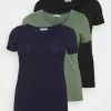 3Er Pack - T-Shirt Basique - Blue/Green/Black