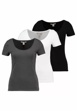 Anna Field 3 Pack - T-Shirt Basique - White/Black/Dark Grey -Hauts Boutique bb08976caaf640e78f849b1b6087903f